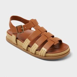 Universal Thread Brown Woven-Strap Gladiator Sandal